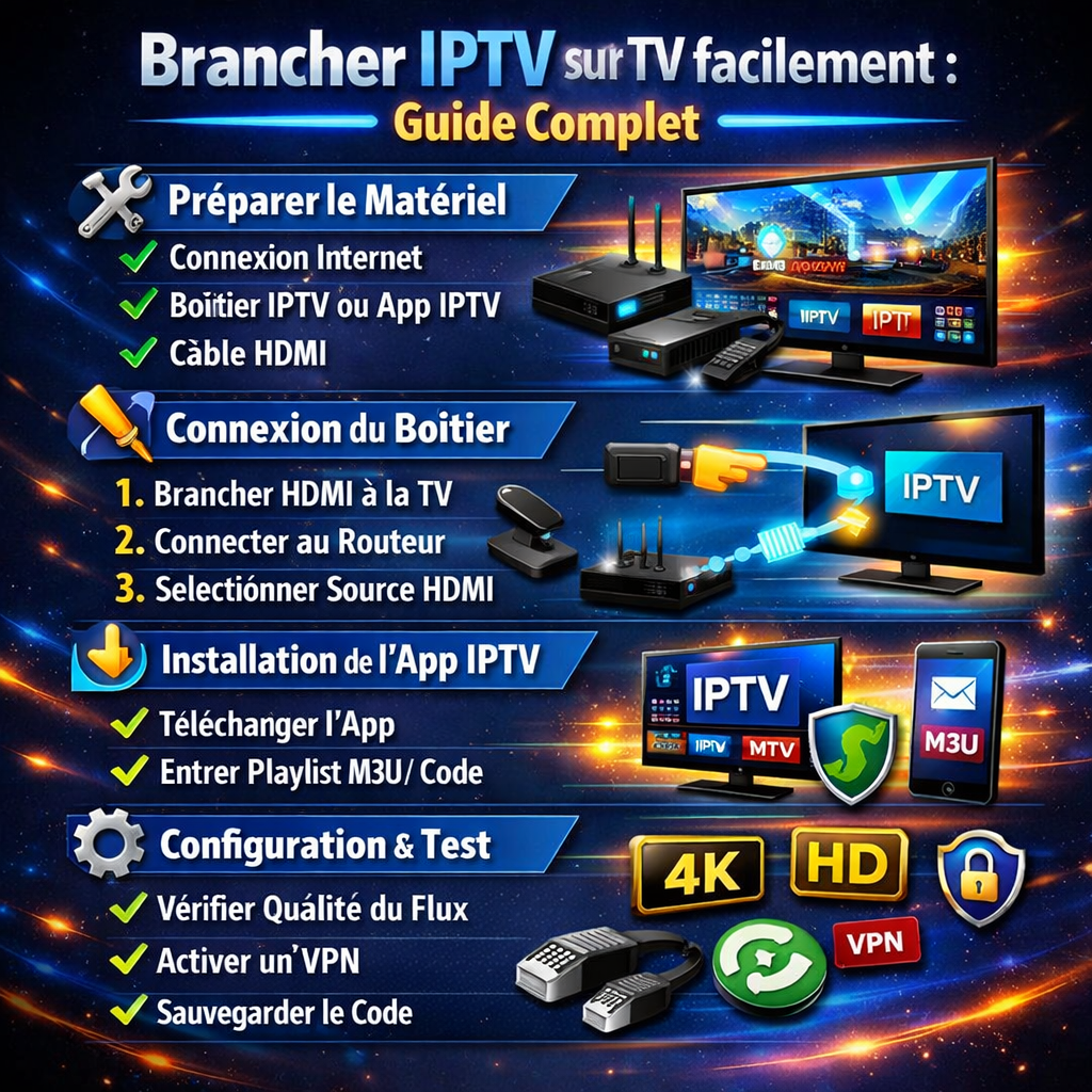 Brancher IPTV sur TV facilement Guide complet